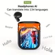 Беспроводные наушники-перекладчик HTC NE20 TWS Bluetooth 6.0, перевод 134 языков в реальном времени, HiFi звук, спортивные - изображение 2