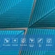 3D панель самоклеящаяся синяя вспененный полипропилен 680х680х4 мм Ромбы - изображение 3