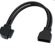 Кабель-удлинитель USB 3.0 20 см 19 Pin–20 Pin M/F угловой для материнской платы и передней панели корпуса - изображение 2