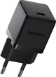 Сетевое зарядное устройство Baseus Palm Fast Charger 1C 20W EU Cosmic Black set with cable USB-C to iP 20W 1 м (E0116401) - изображение 1