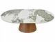 Стол обеденный раскладной в гостиную/кухню Marocco Ceramic 160(+40)х90 Signal орех/белый (МДФ/натуральный шпон/керамика) (MAROCCOBOR160) - изображение 2