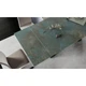 Стол обеденный раскладной в гостиную/кухню Salvadore Ceramic 160(+80)х90 Signal черный матовый/бирюза OSSIDO VERDE (металл/закаленное стекло/керамика) (SALVADORETUC160) - изображение 9