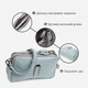 Сумка кросс боди через плечо женская из натуральная кожи Vintage leather-22280 Голубая - изображение 6