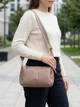 Сумка кросс боди через плечо женская из натуральная кожи Vintage leather-22289 Пудровая - изображение 2