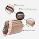 Сумка кросс-боди женская кожаная Vintage leather-22293 Бежевая - изображение 6
