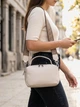 Сумка кросс боди через плечо женская из натуральная кожи Vintage leather-22344 Белая - изображение 2