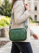 Сумка кросс боди через плечо женская из натуральная кожи Vintage leather-22410 Зеленая - изображение 2