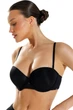 Бюстгальтер балконет push-up 9460 Balaloum чорний 80B - зображення 1