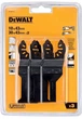 Zestaw brzeszczotów do multinarzędzia DeWalt HCS do drewna 3 szt (DT20713-QZ) - obraz 1