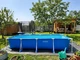 Большой каркасный бассейн Intex Rectangular Frame 450*220*84 см на 7127л Синий - изображение 1