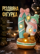 Декоративна фігурка світильник сніговик з підсвіткою 12x8,5x21 см для дому порцеляна PS-5447 - зображення 1