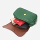 Сумка кросс боди через плечо женская из натуральная кожи Vintage leather-22430 Зеленая - изображение 9