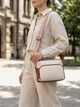 Сумка кросс боди через плечо женская из натуральная кожи Vintage leather-22589 Белая - изображение 2