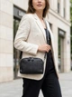 Сумка кросс-боди через плечо женская из натуральной кожи маленькая Vintage leather-22799 Черная - изображение 2