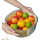 Корзина MUYA двухслойная для мытья овощей и фруктов кухонная - изображение 3