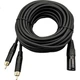 Кабель аудіо Yeren YR-YP88 Jack 6.3 мм — 2 х RCA, 1 м - зображення 1