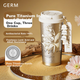 Термокружка Germ Pure Titanium, кружка для кофе и воды с двойной соломинкой от Van Gogh, титановая кружка Goddess Gift 500 мл с изображением ландыша - изображение 4