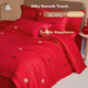 Свадебный комплект постельного белья BEYOND Home Textiles из четырех предметов, чистый хлопок, новый красный цвет, 60-ниточный длинноволокнистый хлопок, вышитый, 1,8 метра. - изображение 4