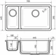 Кухонная мойка гранит GRANADO Under Top Double Grey Stone GR3410 с сифоном - изображение 8