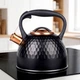 Czajnik Vilde z gwizdkiem stalowy czarny 2.5 l (5900670107878) - obraz 4