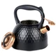 Czajnik Vilde z gwizdkiem stalowy czarny 2.5 l (5900670107878) - obraz 2