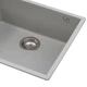 Кухонная мойка гранит GRANADO Under Top Max Grey Stone GR3010 с сифоном - изображение 3