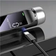 Алкотестер 3 в 1 цифровий з номером телефону для парковки с LED дисплеєм USB Type-C чорний - зображення 4