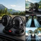 Автомобильный вентилятор Vehicle Fan X666 двойной с двумя головками питание от прикуривателя для салона авто - изображение 3