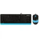 Комплект (клавиатура, мышь) A4Tech F1010 Black/Blue (F1010 (Blue)) - изображение 2