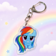 Акриловый брелок Радуга Дэш, My Little Pony 4х3 см - изображение 2