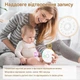 Детская машина белого шума для сна, портативный ночник 7 цветов с Bluetooth, аккамуляторный для младенцев в кроватку на коляску уценка - изображение 7
