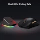 Ігрова ергономічна мишка MCHOSE K7 Ultra Black-Gold з RGB док-станціїю 8000Hz, 2.4G/Bluetooth/Кабель, PAW3950, 42000 DPI, Ultralight 59грам - изображение 13