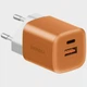 Ładowarka Energea Ampcharge GaN35 USB-C/USB-A PD/PPS/QC3.0 35W Orange (8885020104325) - obraz 1