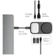 Док-станція Energea WiDock Plus 7в1 USB-C 3.1 з Qi2 Gunmetal (WIDOCK-PLU71-GUN) - зображення 4