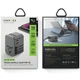 Сетевое зарядное устройство Energea Travelworld 3xUSB+2xUSB-C PD PPS QC3.0 35.5W 4в1 US/UA/EU/UK Gunmetal (TWA35-GUN) - изображение 6