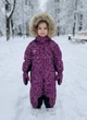 Зимовий термо комбінезон з рукавичками для дівчинки 071068 Tadpole бордовий розмір 98 см - зображення 1