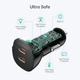 Автомобільний зарядний пристрій Choetech ZapUp 2xUSB-C QC3.0/PD3.0 60W Fast Charging Black (TC0008-V3-BK) - зображення 6