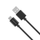 Кабель Choetech PowerSync PVC Cable USB-A to USB-C 3A 1m Black (AC0002-BK) - изображение 1