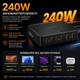 Мережевий зарядний пристрій VOLTME Revo 240 GaN 240 Вт на 6 портів USB-C/USB-A - изображение 3