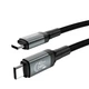 Кабель Choetech HyperLink Cable USB-C to USB-C 40Gbps 240W 8K@60Hz 2m Black (XCC-1042-GY) - зображення 2