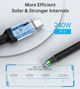 Кабель Choetech HyperLink Cable USB-C to USB-C 40Gbps 240W 8K@60Hz 2m Black (XCC-1042-GY) - зображення 8