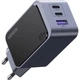 Зарядний пристрій Ugreen 3xUSB 65W (2xUSB-C+USB-A) Gan Nexode Fast Charger Grey X553 (35042) - зображення 2