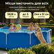 Каркасний басейн Intex круглий 244×51 см, 1828 л, сімейний басейн для дітей та дорослих, для дачі, будинку, саду, подвір'я, від 6 років, міцний тришаровий ПВХ, швидке наповнення, просте встановлення, для купання, водних ігор та літнього відпочинку - зображення 3