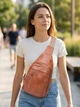 Сумка слинг через плечо женская Vintage leather-22749 Рыжяя - изображение 2