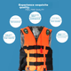 Рятувальний жилет ASORAIN для дорослих зі свистком та світловідбиваючими смужками для катання на човнах, порятунку під час повені, рафтингу та серфінгу - зображення 8