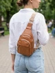 Сумка слинг через плечо женская Vintage leather-22767 Рыжяя - изображение 2