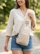 Сумка слинг через плечо женская Vintage leather-22774 Молочная - изображение 2