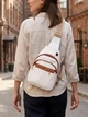 Сумка слинг через плечо женская Vintage leather-22785 Белая - изображение 2