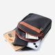 Сумка слинг через плечо женская средняя Vintage leather-22787 Черная - изображение 10