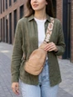 Сумка слинг через плечо женская Vintage leather-22790 Светло-коричневая - изображение 2